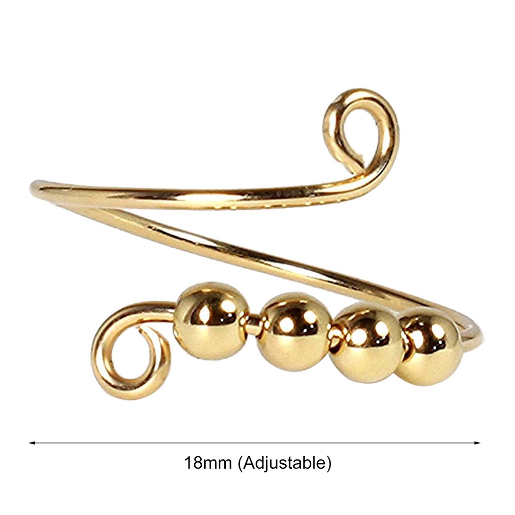 Hu Hu Hu Hu Hu Alat Bantu Pasang Kacamata♡ 1 / 2 / 5 Pcs Cincin Manik-Manik Spiral Bahan Metal Anti stress