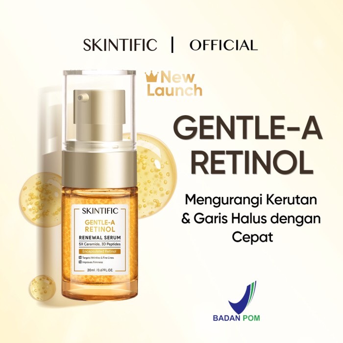 Skintific Gentle A Retinol serum Original BPOM - Skintific Gentle retinol serum - Skintific retinol 