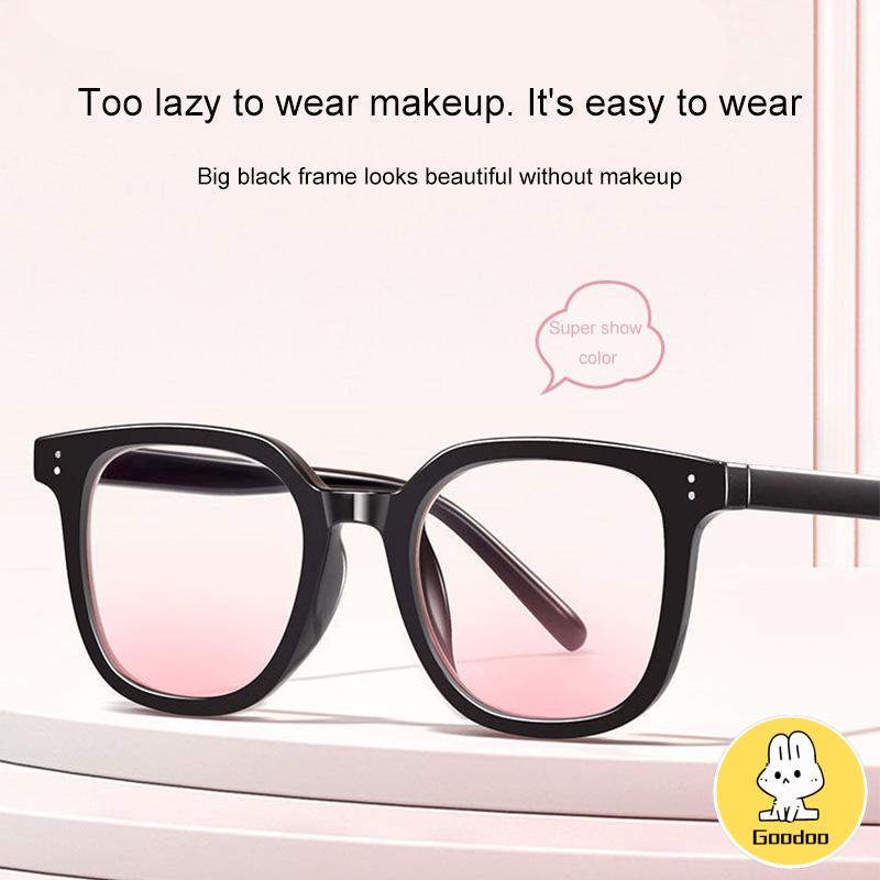 Kacamata Hitam Fashion Wanita Frame Kacamata Warna  Gradasi Pink / Hitam Untuk Import Sunglasses -Doo