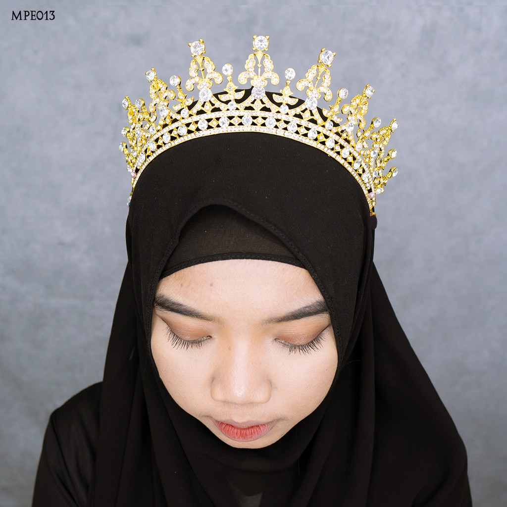 [ORDER SEKARANG] MAHKOTA PESTA HIJAB ASESORIS FASHION GOLD EXCLUSIVE MPE013