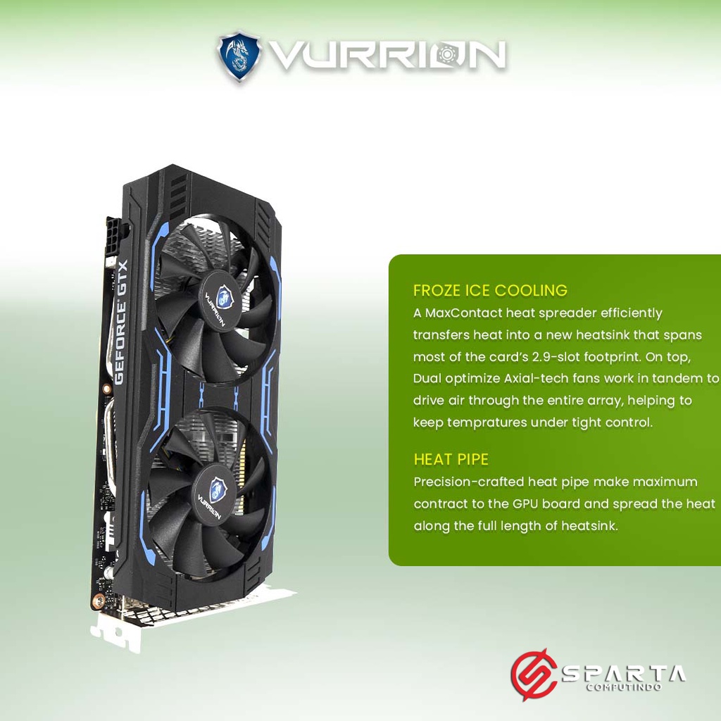 VGA Card Nvidia Geforce GTX 1660 TI 6GB GDDR6 Vurrion New Garansi Resmi