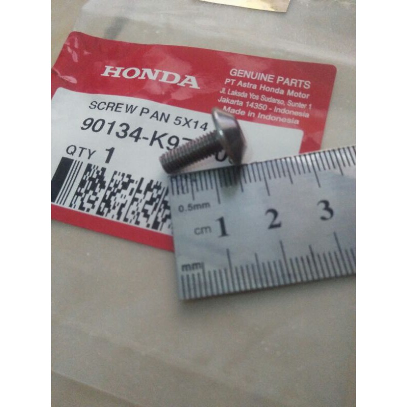 baut L screw visor winshiel winscreen screw pan 5x14 pcx lokal k97 original honda