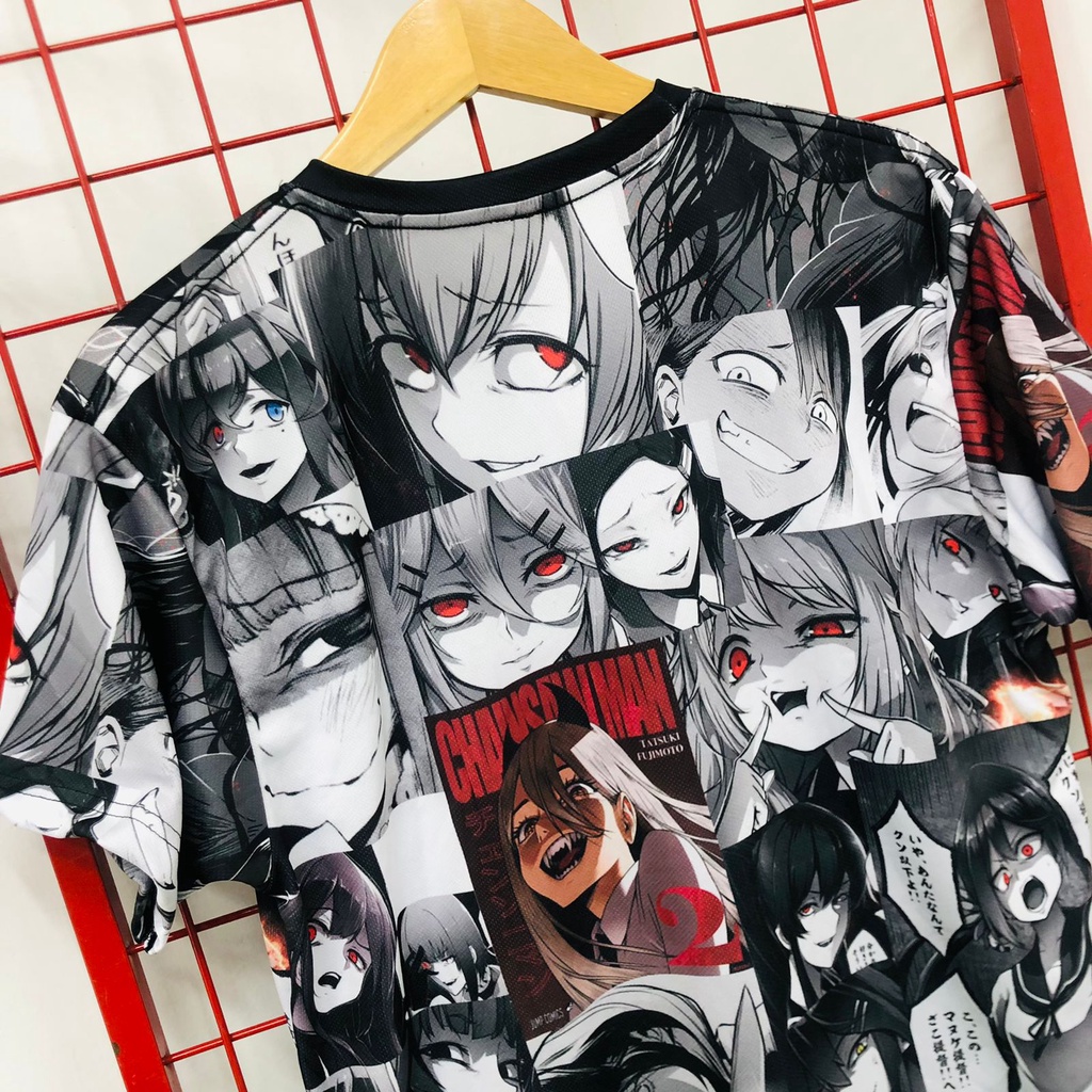 Tshirt Yandere Chainsaw Man Fullprint Premium Unisex Anime Manga