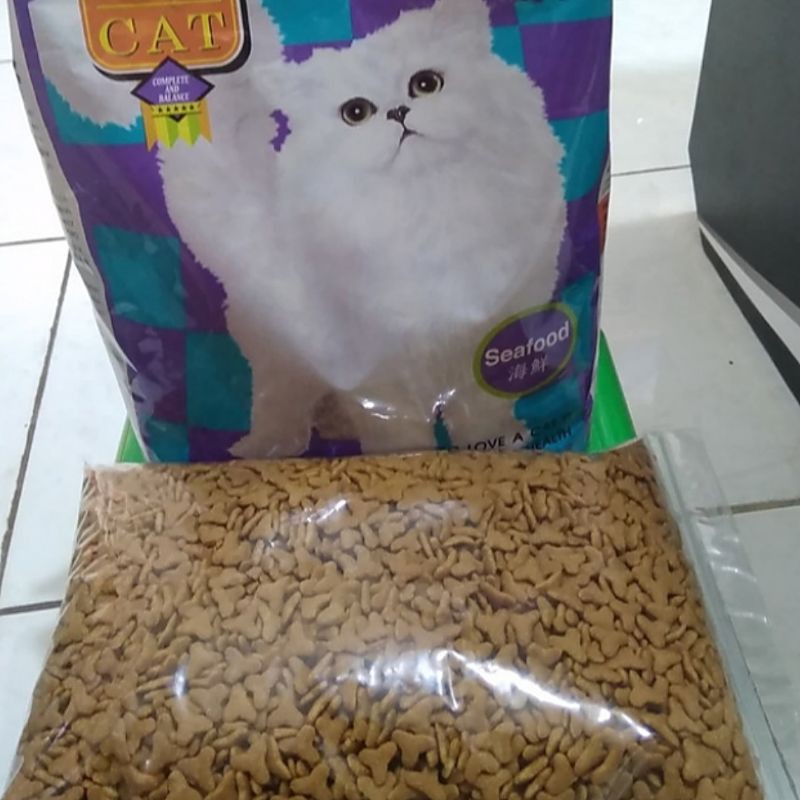 Makanan Kucing My Dear Cat Ocean fish Repack 1kg / Makanan Adult Dry food