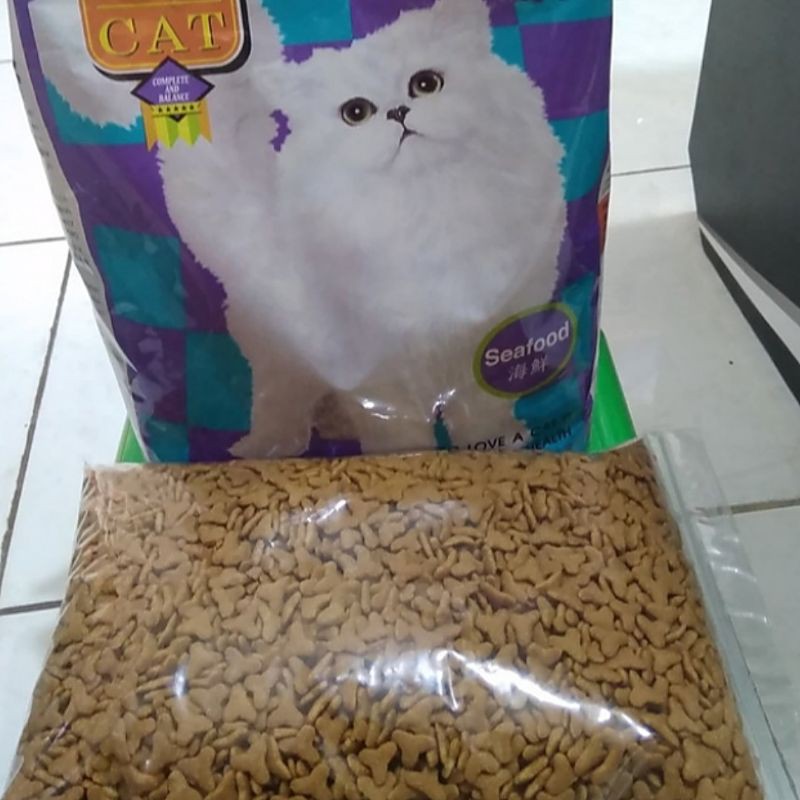 Makanan Kucing My Dear Cat Ocean fish Repack 1kg / Makanan Adult Dry food