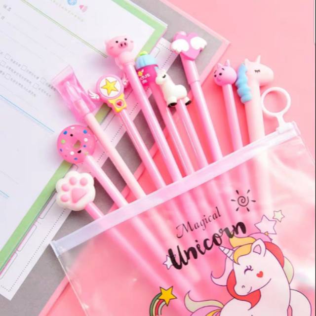 

Pena korea karakter cartoon Random 3 pena @5rb