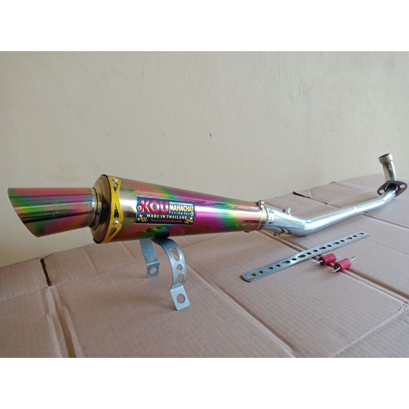 Knalpot kou twotone Racing Kharisma Revo Blade Supra X 125