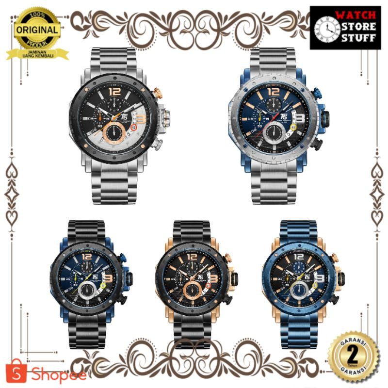 JAM TANGAN PRIA WANITA | RANTAI | KULIT | KARET | MURAH | PRIA T5 H 3746 G ORIGINALL