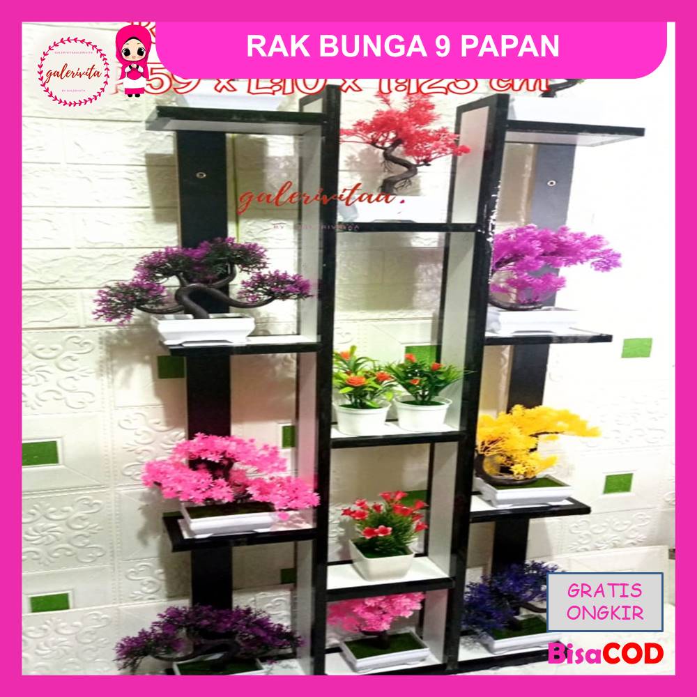 Jual Rak Bunga Susun Kayu Warna Rak Bunga Kayu Minimalsi Vas Rak