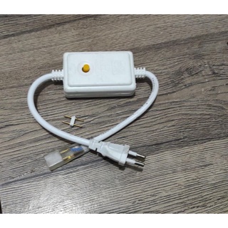 Socket adaptor LED strip RGB 3528 - 5050 / kabel colokan led strip / Konektor Controller 8 Mode Colokan Lampu LED Strip Selang 5050 220V