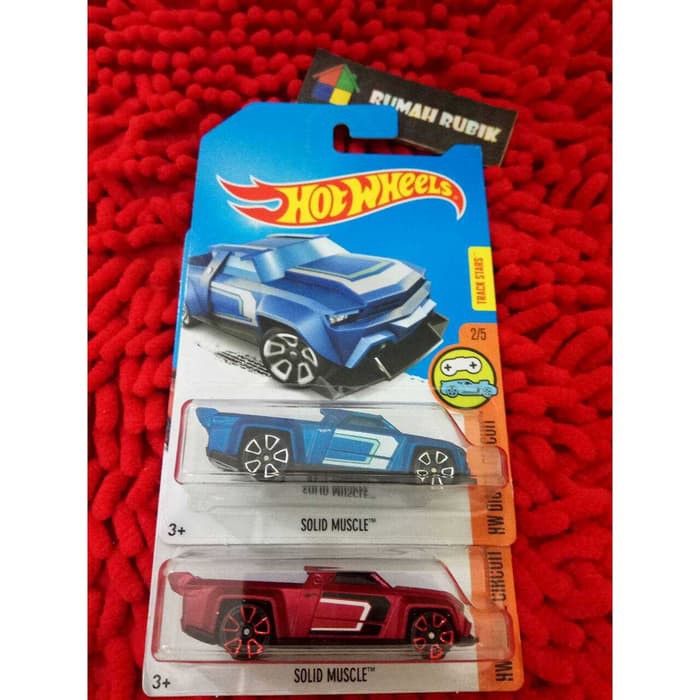 BD534 Paket Hotwheels Solid Muscle Merah Solid Muscle Biru HW Diecast