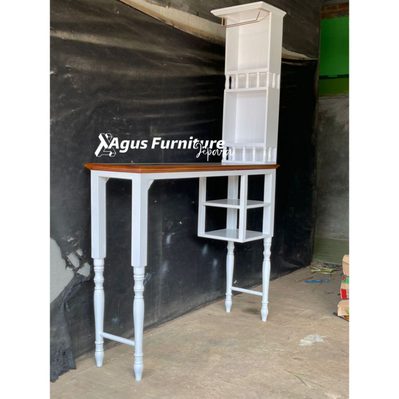 MEJA MINIBAR MAHONI DUCO CUSTOM (meja bar meja minibar)