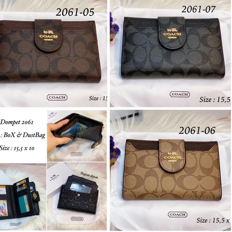 ✨ Dompet Wanita FREE BOX Super Premium 206 lipat branded Free Box kartu & uang L1 dompet pendek coac