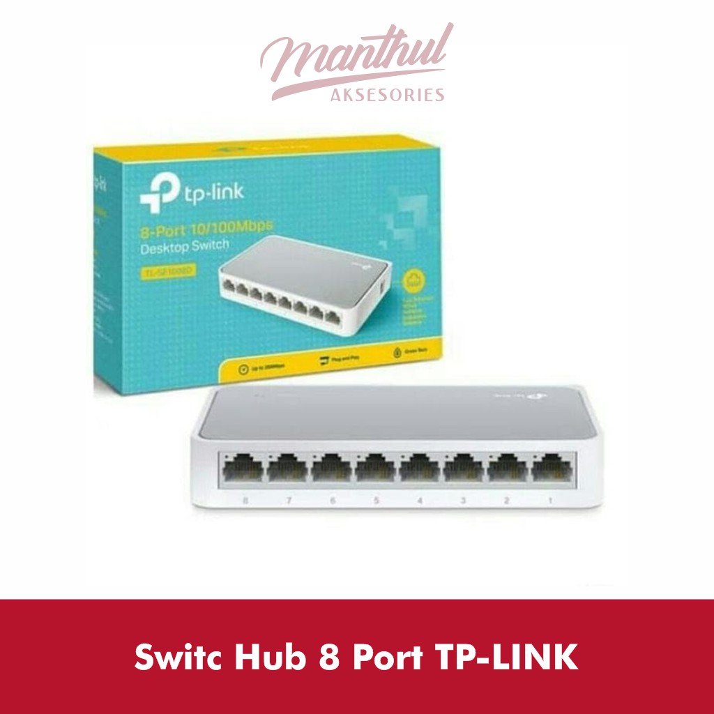 Switch Hub 8 Port TL-SF1008D Tp-Link 10/100Mbps Desktop