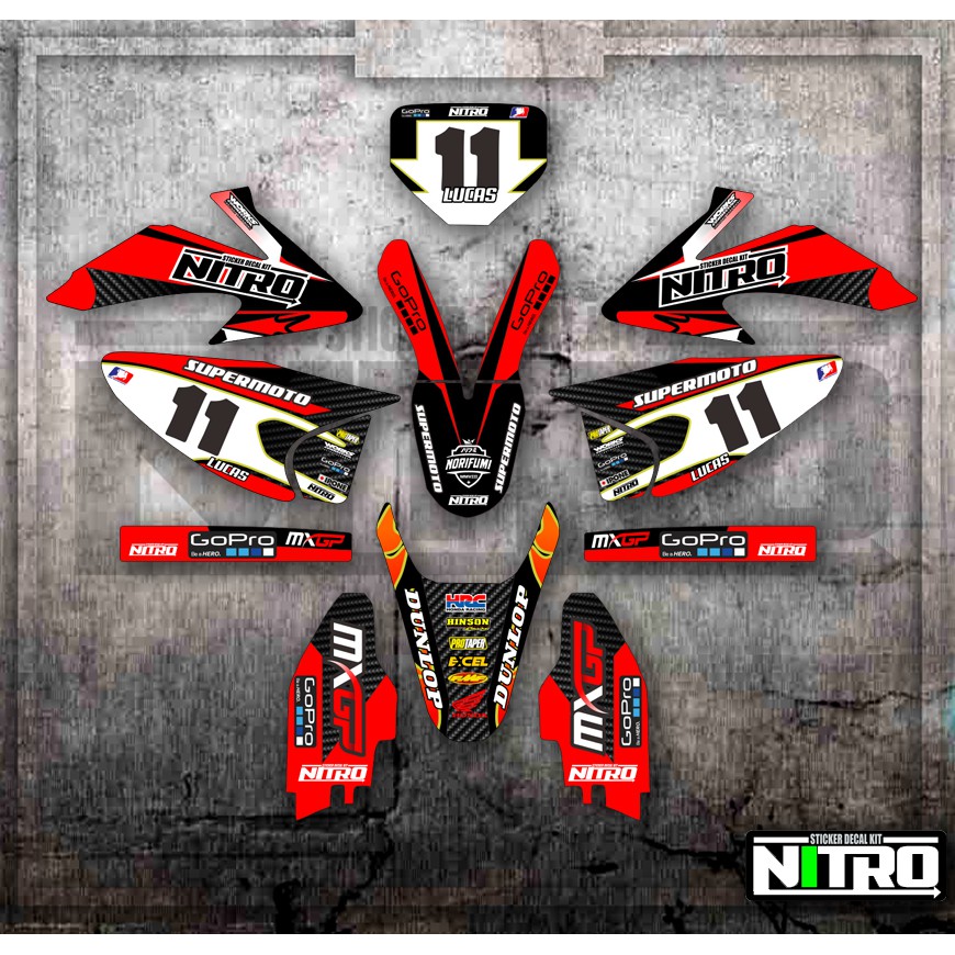 STICKER STIKER DECAL CRF 230 CUSTOM