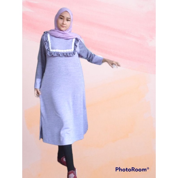 Tunik knit import by milena 080 warna lilac