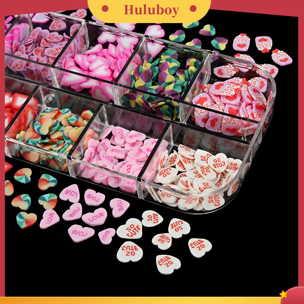 Huluboy Huluboy♡ Stiker Kuku 12 Grid Untuk Nail Art