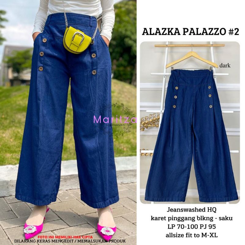 ALAZKA PALAZZO #2 (CELANA JEANS KULOT WANITA) BY MARITZA-1