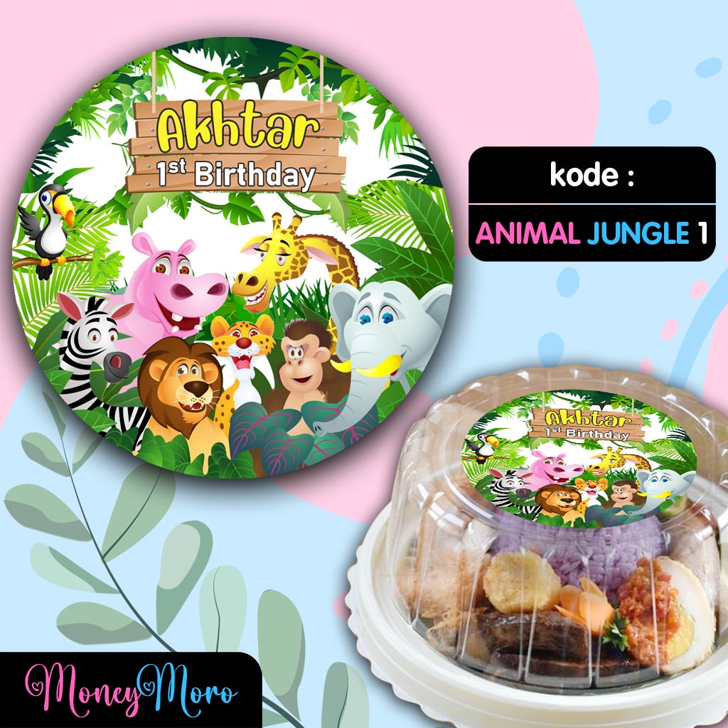 

MoneyMoro Stiker Ulang Tahun Animal Jungle 1 / Stiker Birthday / Label Ultah / Stiker Ultah / Label Ulang Tahun / Stiker Tumpeng Mini