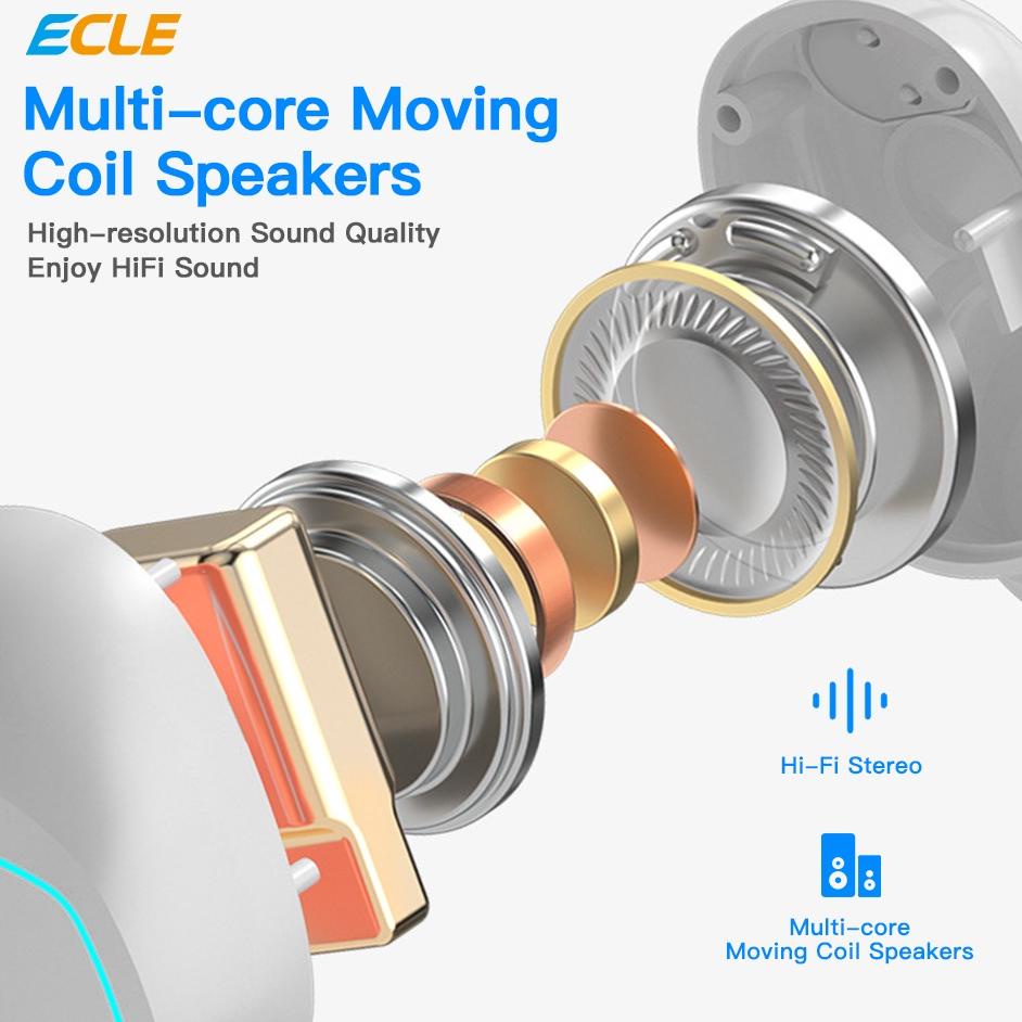 Terbaru.. (NEW Exclusive) ECLE M12 TWS Gaming Earphone Bluetooth 5.2 Headset True Wireless HiFi Ster