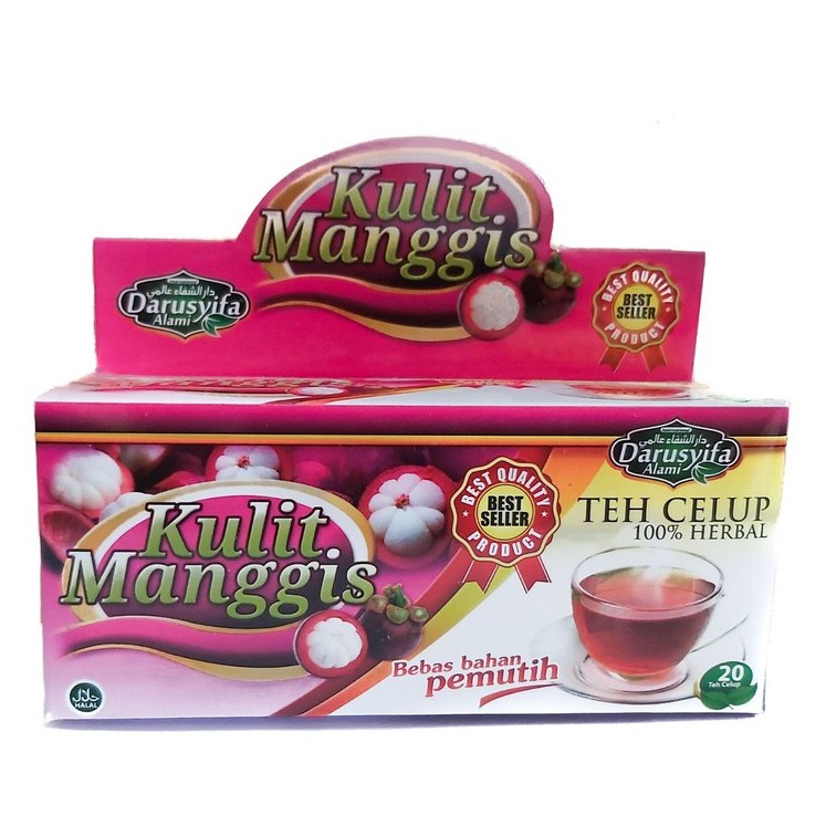 

Teh Celup Kulit Manggis isi 20 Darusyifa Plus Daun Sirsak untuk daya tahan Tubuh