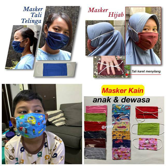 Bandung Masker Kain Tisu Dewasa Dan Anak , Masker tisu