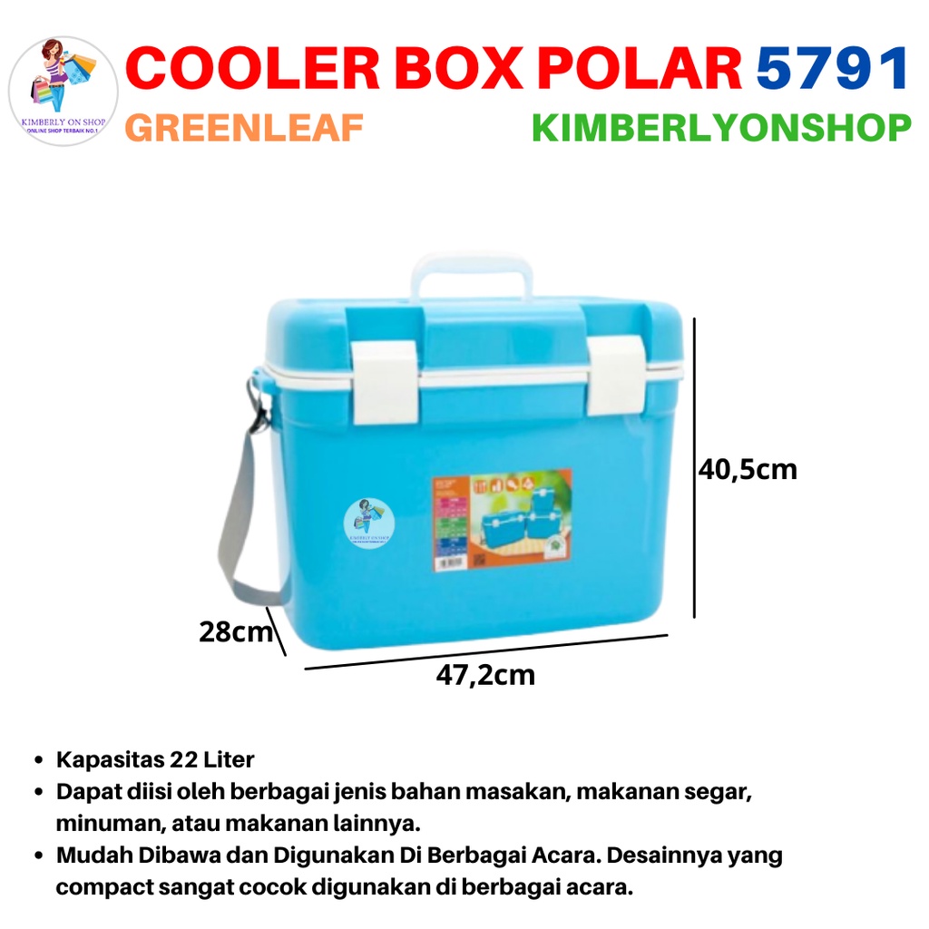 Cooler Box Pedingin Polar 22 Liter 5791 Green Leaf