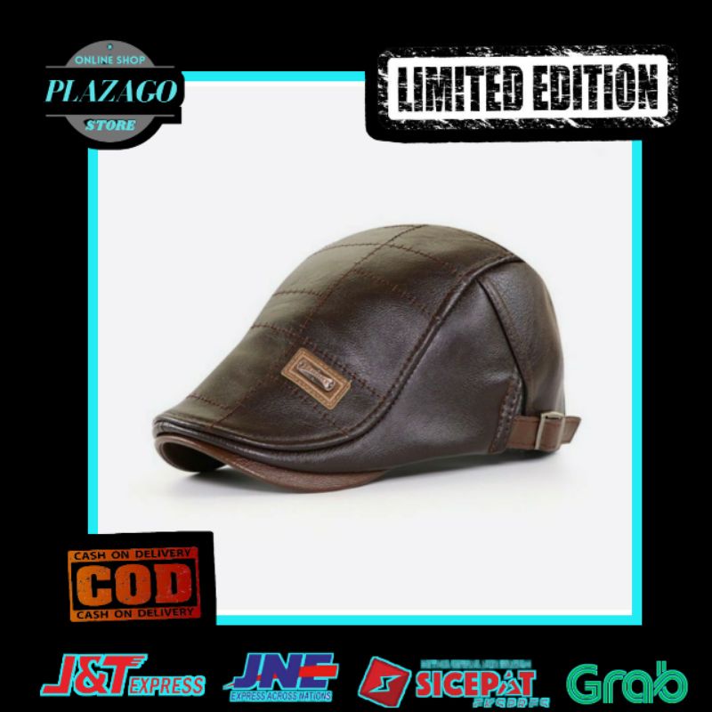 Topi Pet Kulit Pria Topi Model Copet Jamont TOPI KULIT PRIA IMPORT
