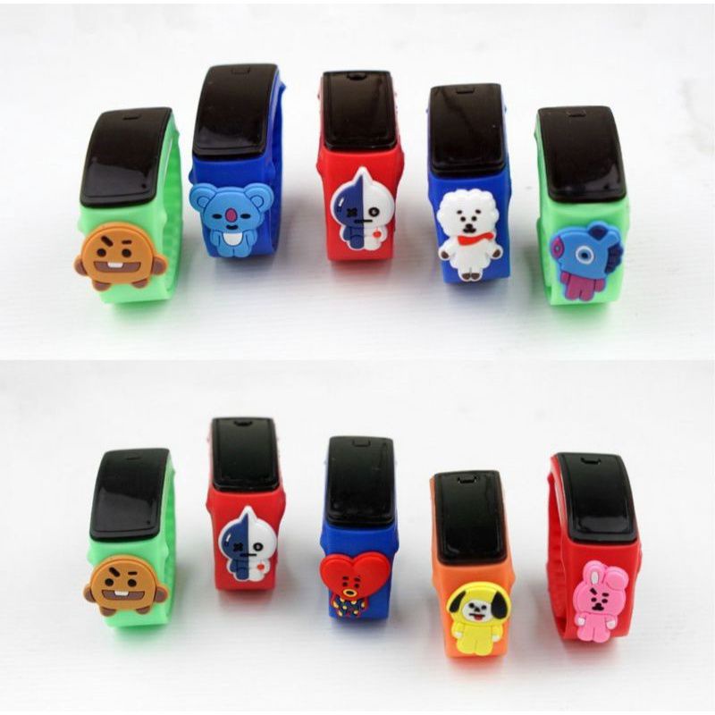 ORDER NOW!!!Jam LED anak karakter BTS