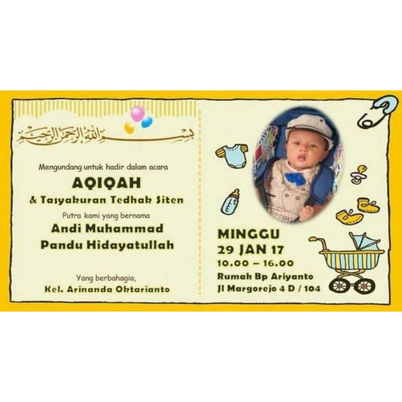 

STICKER TASYAKURAN AQIQAH/TEDHAK SITI YELLOW