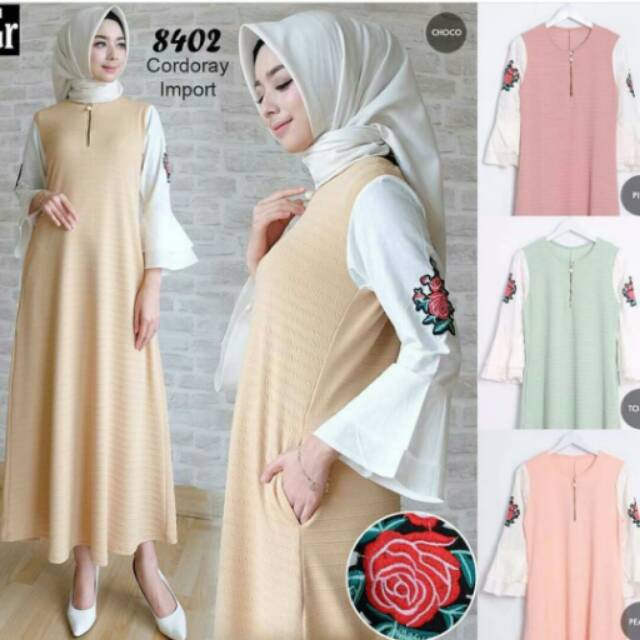 Gamis Polos Tangan Terompet