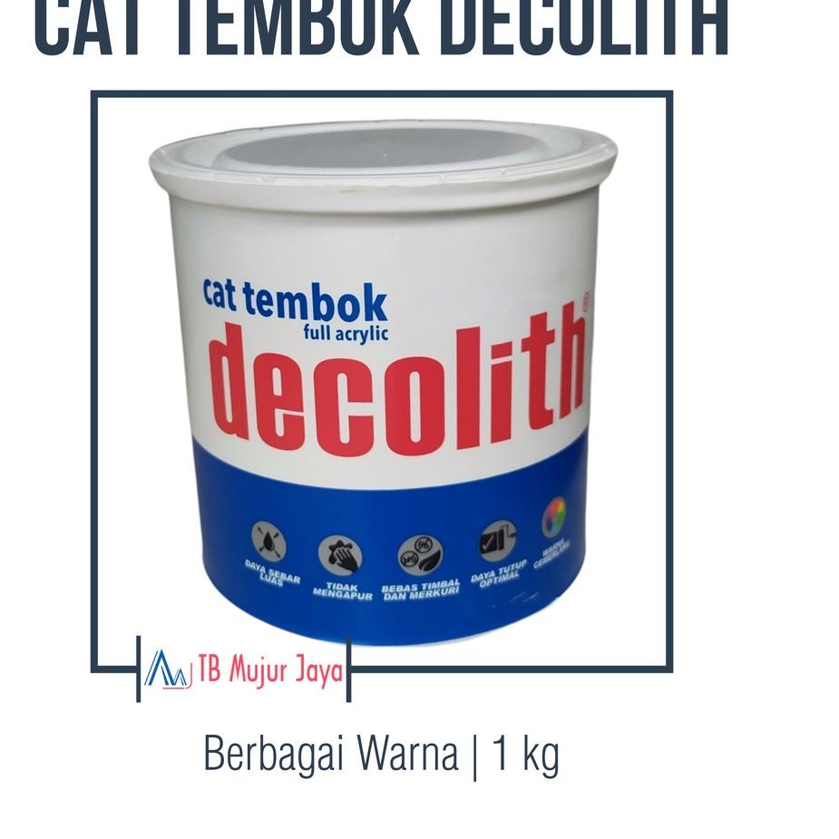 ㊭ Decolith Cat Tembok 1 Kg Berbagai Warna ペ