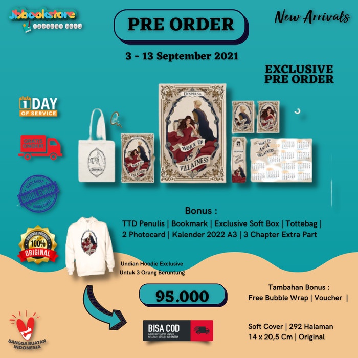 

PROMO!!! NOVEL WOKE UP AS A VILLAINESS + BONUS - DESPERSA TERBARU