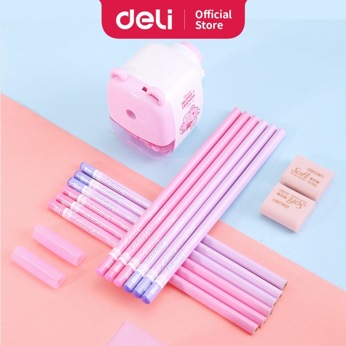 

Deli Stationery set 4 in 1 68896 - Merah Muda promo