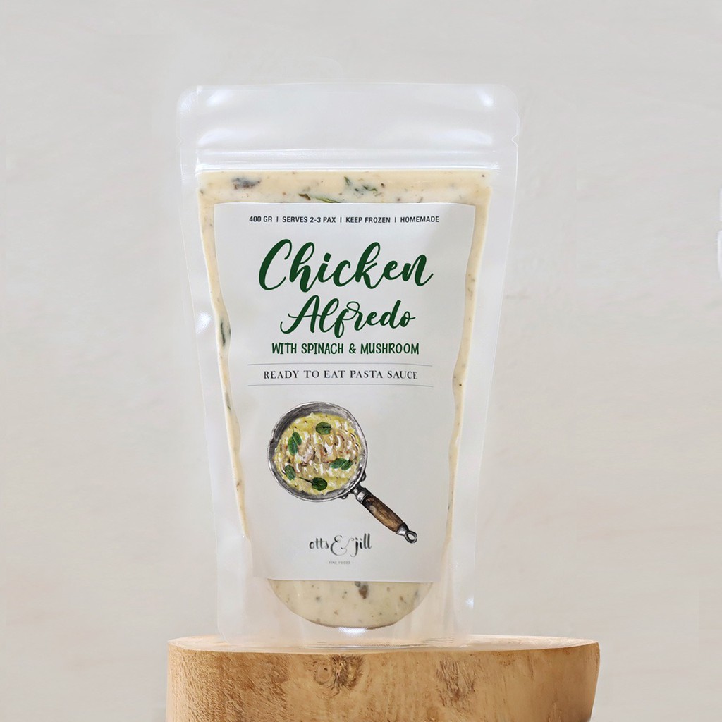 

Chicken Alfredo w Spinach & Mushrooms