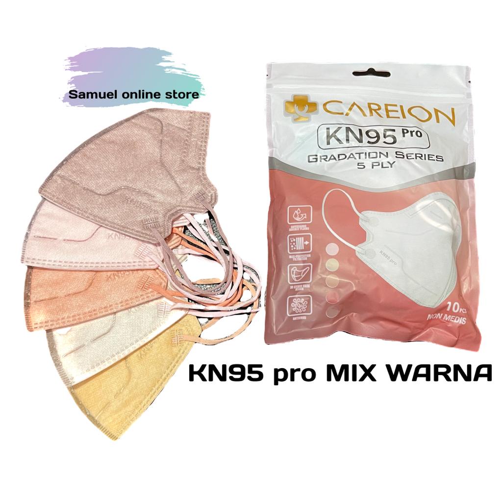 cod / masker kn95 pro mix warna / masker kn95 pro careion / masker kn95 pro /  masker face mask / kn95 pro 5ply isi 10pcs