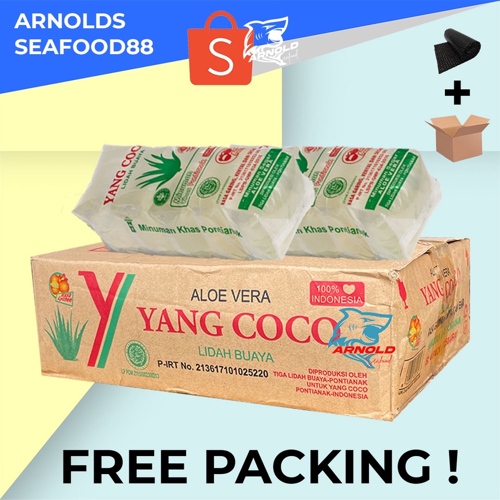 

YANG COCO Lidah Buaya Pontianak Minuman/Lidah Buaya Per-Dus isi 4 PCS