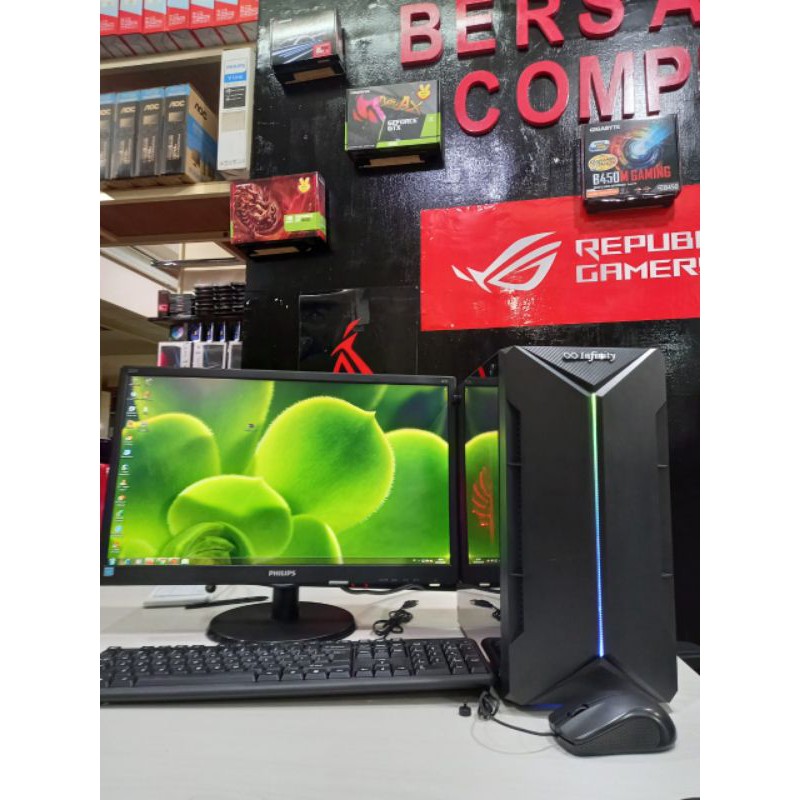 PC core i5 monitor 19 in full set siap pakai