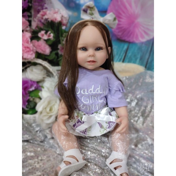 Ready New Seri Boneka Reborn Full Silikon Cowok Cewek Bisa Mandi 55cm lucu