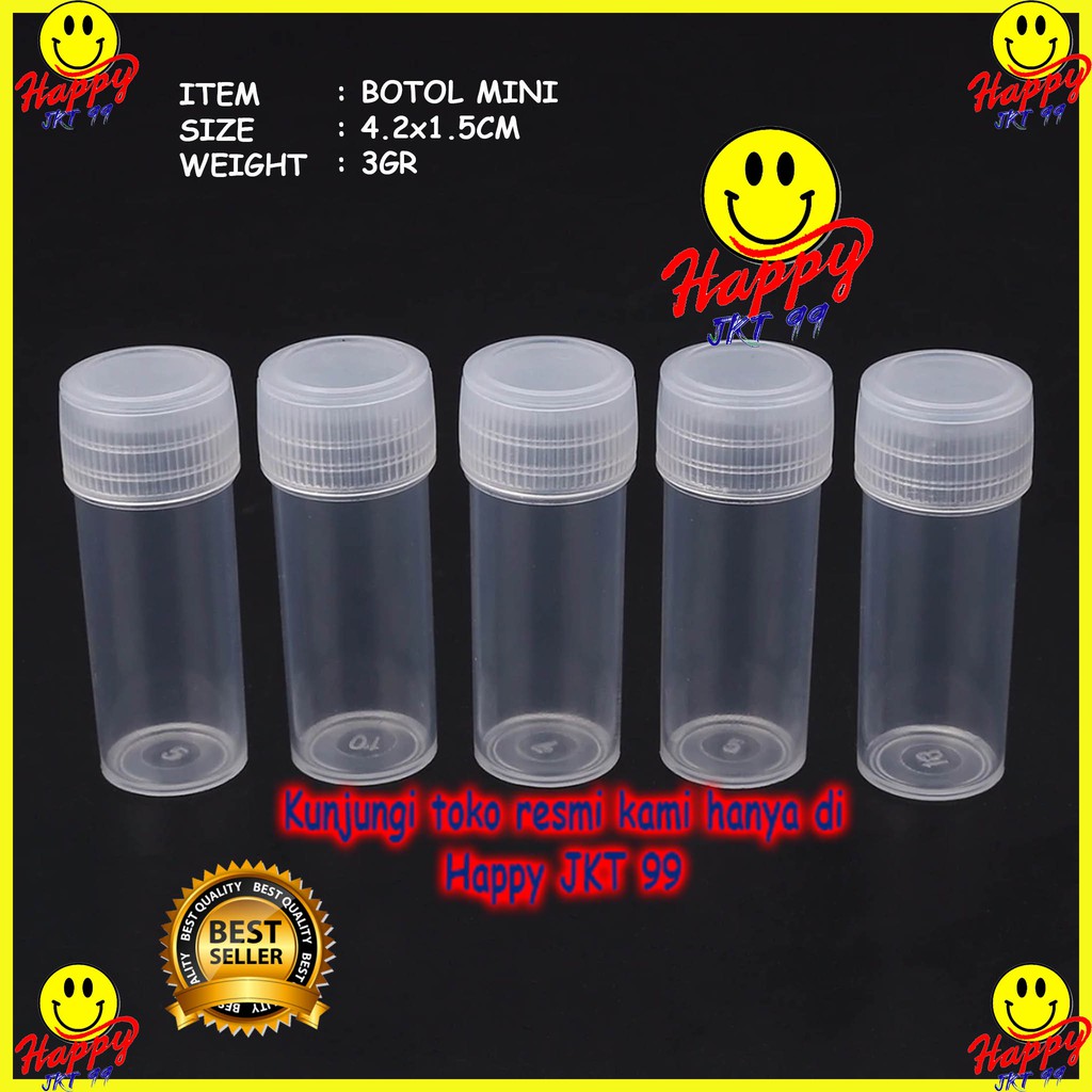 [ HAPPY JKT 99 ] BOTOL KECIL MINI PLASTIK SERBAGUNA