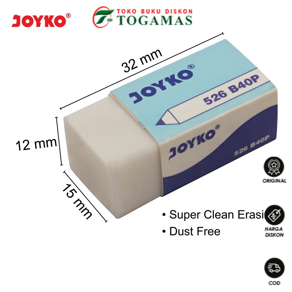 

READY STOCK !! ERASER JOYKO 526-B40 (PUTIH)