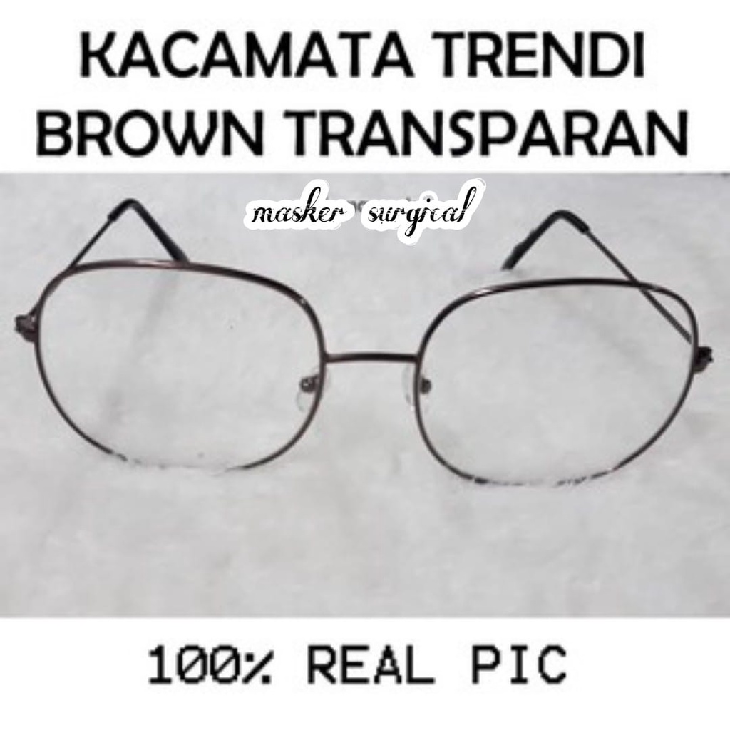 Kacamata transparant/ kacamata lensa bening wanita pria / kacamata gaya modis / kacamata simple fash