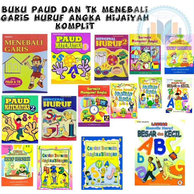 BUKU KREATIF ANAK PAUD DAN TK MENEBALI GARIS MENEBALI HURUF DAN ANGKA DAN HIJAIYAH