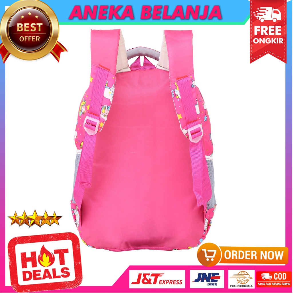 New Arrival Tas Ransel Fashionable Khusus Anak Cewek Pink Kuat Tebal Stylish Multifungsi Berkualitas