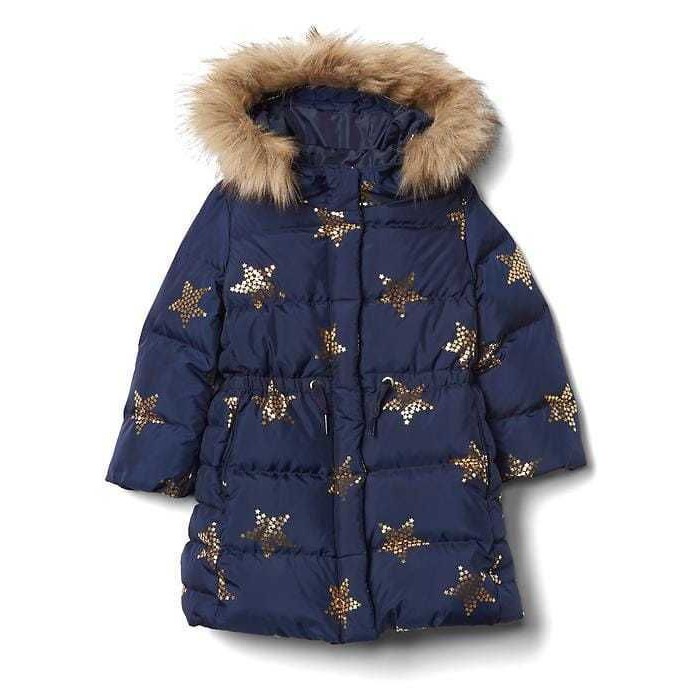 BABY GAP KIDS Star Navy Blue Hooded Puffer Parka Jacket Coat (Jaket Winter Anak Bayi Gap Branded)