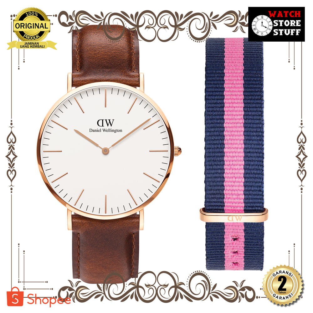 [ ORIGINAL DW - FREE STRAP ] JAM TANGAN PRIA WANITA | RANTAI | KULIT | KARET | MURAH | WANITA PRIA C