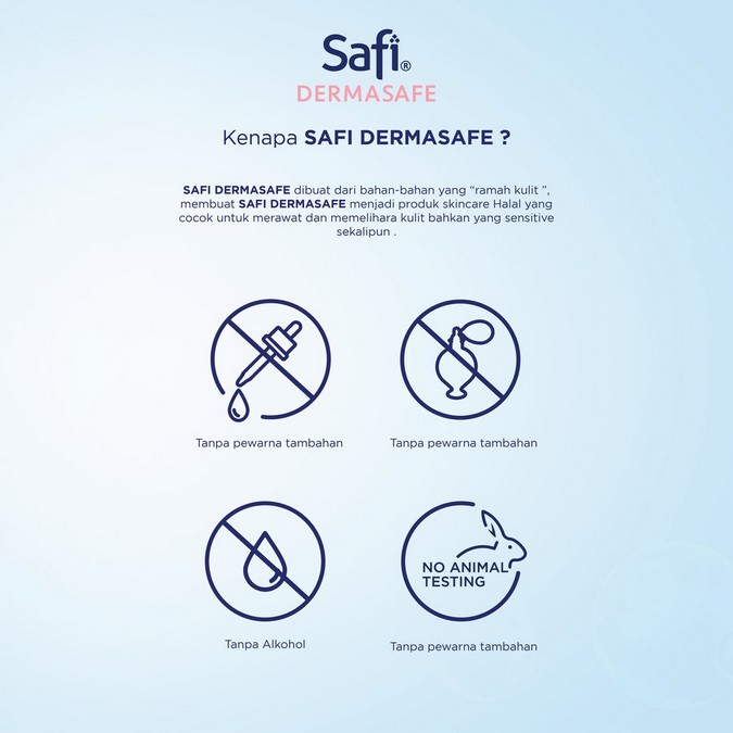 ⭐BAGUS⭐ SAFI DERMASAFE GEL CLEANSER | MOUSSE | DAY | NIGHT MOISTURIZER | BOOSTER MIST