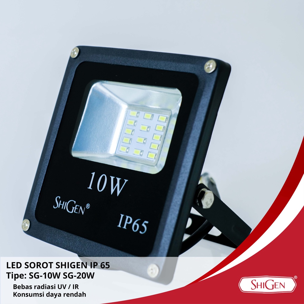 Lampu Sorot/ Kap Halogen LED SMD IP 65 SHIGEN 10/20 Watt Super Terang