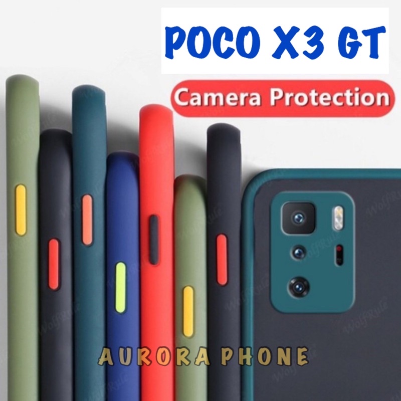 Soft Case Poco X3 GT Frosted Camera Protection Dove Full Camera Frosted Poco X3 GT Softcase Xiaomi P