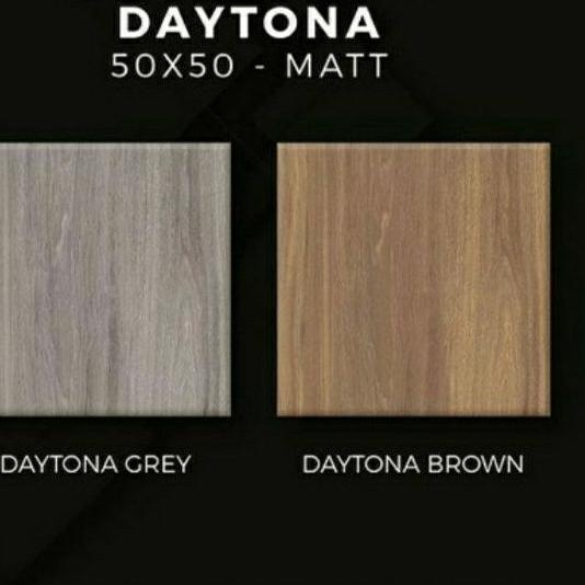 Oke Price.. Keramik 50x50 Matt Motif Kayu Daytona Brown dan Grey Grade A